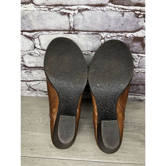 Krbonell Brown Ankle Double Sided Zipper Heeled Booties Boots Women Sz 9M US/40 - Picture 7 of 16